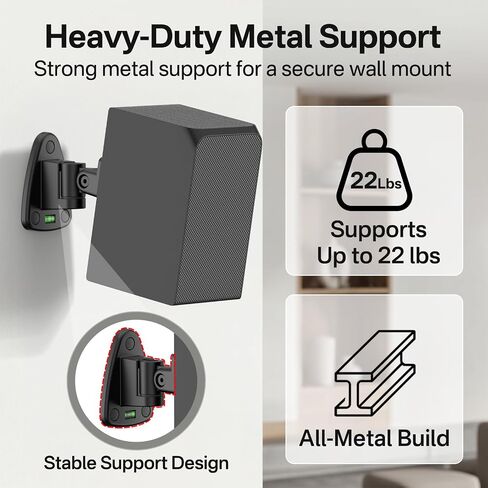tiebutie Speaker Wall Mounts Pair for Vizio Rear Speaker Mounts - Swivel & Tilt Wall Mount Bracket for V20x-J8, SV510X-08 and Most Vizio Surround Sound Speaker Mounts WR Keyhole & Thread Hole in Saudi Arabia