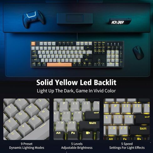 E-YOOSO Wired Mechanical Gaming Keyboard, Red Switch, Gray Black in Kuwait