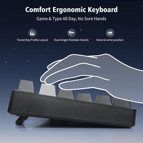 E-YOOSO Wired Mechanical Gaming Keyboard, Red Switch, Gray Black in Kuwait