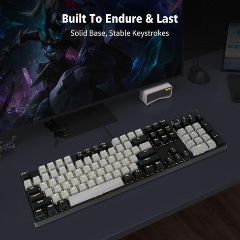 E-YOOSO Wired Mechanical Gaming Keyboard, Red Switch, Gray Black in Kuwait