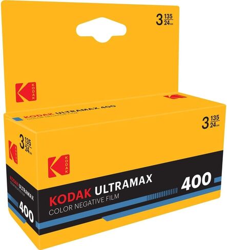 Kodak Eastman UltraMax 400 Color Negative Film | 35mm Roll Film, 24 Exposures | 3-Pack & Cloth in Kuwait