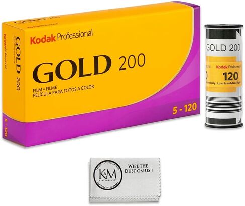 Kodak Professional Gold 200 Color Negative Film (120 Roll Film, 10 Rolls) + Microfiber Cloth in Kuwait