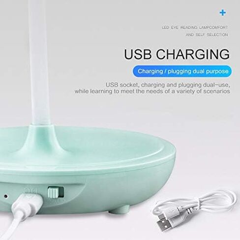 LED Studying Lamps USB Charging 3 Modes Dimming Table Lamp for Children Kids Reading Study Touch Switch Reading Study Light (Color : D) (A) in Kuwait