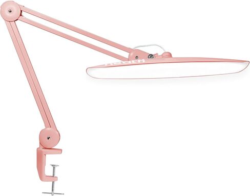 Neatfi XL 2200 Lumens 24W LED Desk Lamp – Shadow-Free Task Lighting | 4-Level Dimming | Home Office & Crafts Use | 20-Inch Wide Head (Black, Non-CCT with Clamp) in Kuwait