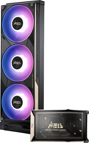 MSI MEG CORELIQUID E15 360 - AIO ARGB CPU Liquid Cooler - 360mm x 30mm Radiator - 6.67" 2K AMOLED Curved Screen - Naked-Eye 3D Effects - Pogo-Pin Design - Intel LGA 1851/1700 AMD AM5/AM4 in Kuwait
