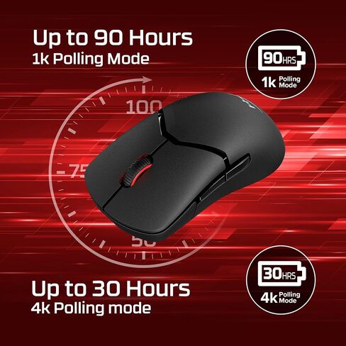 HyperX Pulsefire Saga Pro – Wireless Gaming Mouse for PC, Modular Design, Interchangeable Parts, 4k Polling, 72g Lightweight Frame, Wireless, Instant Pair, Black (Renewed) in Kuwait