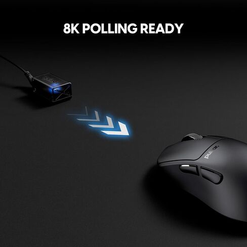 Pulsar X3 Crazylight Wireless Gaming Mouse, 43g Ultra Lightweight, 32,000 DPI, 750 IPS, XS-1 Sensor, Optical Switch, 8K Compatible, Jet Black (Renewed) in Kuwait