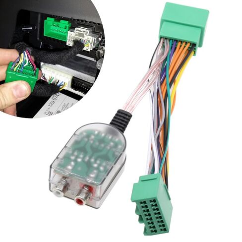 Car Subwoofer Amplifier Converter for Chevy Silverado, GMC Sierra/Yukon/Canyon, Plug-and-Play High to Low RCA Adapter, No Cutting Car Audio Wire Harness in Kuwait