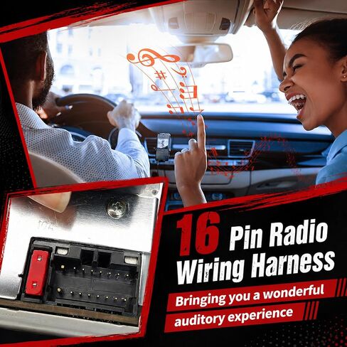 16-Pin Car Radio Wiring Harness,Automotive Stereo Wiring Harness for Connecting Stereo to Car Electrical System,Wirings Harnesses Compatible with Pioneer DEH AVH AVIC MVH FH SPH in Saudi Arabia