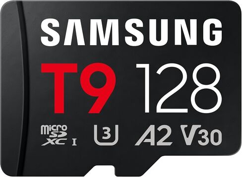 Samsung microSDXC T9 128GB, Up to 200 MB/s, UHS-I U3 4K A2 V30 microSD for Avid Gamers & Professional Creators MB-MH128T with Adapter in Saudi Arabia