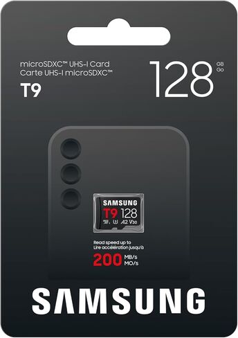 Samsung microSDXC T9 128GB, Up to 200 MB/s, UHS-I U3 4K A2 V30 microSD for Avid Gamers & Professional Creators MB-MH128T with Adapter in Saudi Arabia