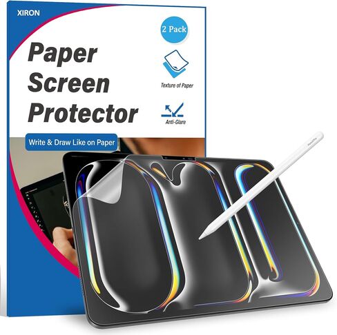 XIRON 2 PACK Paper Screen Protector for iPad Pro 11 inch M4 2024/M5 2025, Matte PET Film Compatible with iPad Pro 11", Write and Draw Like on Paper, Anti-Glare & Anti-Scratch in Kuwait