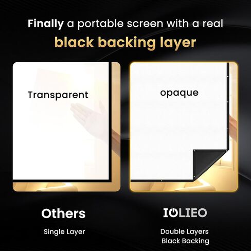 120 Inch Projector Screen with Black Backing, Foldable 16:9 in Saudi Arabia
