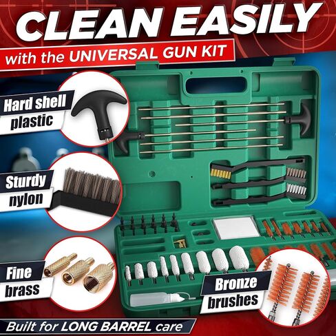 55 Pcs Universal Gun Cleaning Kit for Rifles, Pistols, Shotguns in Kuwait