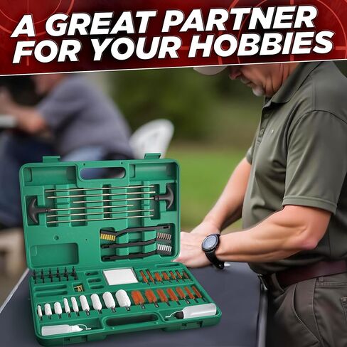 55 Pcs Universal Gun Cleaning Kit for Rifles, Pistols, Shotguns in Kuwait