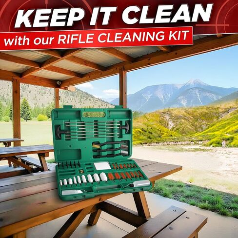55 Pcs Universal Gun Cleaning Kit for Rifles, Pistols, Shotguns in Kuwait