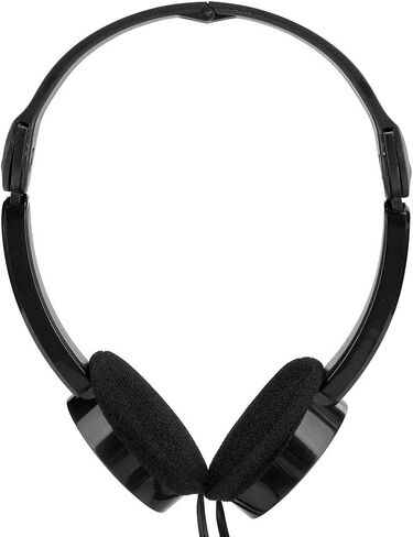 Kids Wired Stereo Headphones with Microphone for Skype Calls Noodle Cable Comfortable Wear Black/White/Red/Pink (Black) in Kuwait