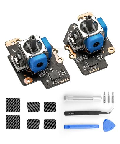 WeChip for GuliKit TMR Switch Joystick Replacement, No Drift, High Precision, 4Pcs TMR Electromagnetic JoyCon Joystick with Repair Kit, 4 Color Thumbstick Caps, Compatible with Switch/OLED/Lite Joysticks in Kuwait