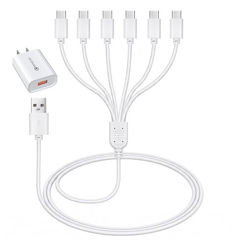 USB C Charger Cable for Under Cabinet Lighting, with 6 Type C Ports in Kuwait