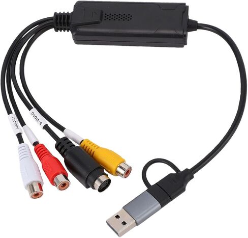 GOWENIC AV S Video Card, USB 2.0 Type C Sound Video Grabber 640x480 25Hz 720x576 30Hz PAL NTSC for Teaching Digitizing Live Streaming Recording in Saudi Arabia