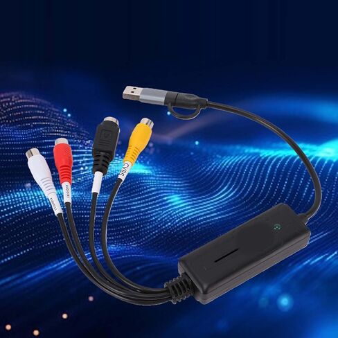 GOWENIC AV S Video Card, USB 2.0 Type C Sound Video Grabber 640x480 25Hz 720x576 30Hz PAL NTSC for Teaching Digitizing Live Streaming Recording in Saudi Arabia
