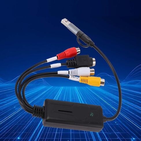 GOWENIC AV S Video Card, USB 2.0 Type C Sound Video Grabber 640x480 25Hz 720x576 30Hz PAL NTSC for Teaching Digitizing Live Streaming Recording in Saudi Arabia