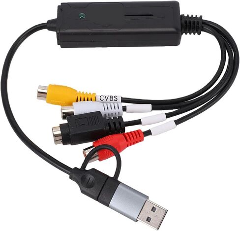 GOWENIC AV S Video Card, USB 2.0 Type C Sound Video Grabber 640x480 25Hz 720x576 30Hz PAL NTSC for Teaching Digitizing Live Streaming Recording in Saudi Arabia