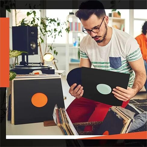 Vinyl Record Sleeves 20pcs Vinyl Record Sleeves Kraft Paper LP Album Covers for Storage Protection in Saudi Arabia