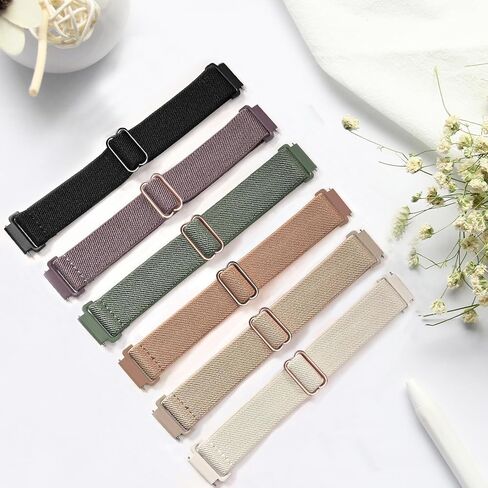 6Pack 22mm Stretchy Nylon Watch Bands Compatible with Amazfit Bip 6/Bip 5/Active Max/Balance 2, Elastic Straps for Amazfit GTR 4/GTR 3 Pro/3/2/2e Women Men in Saudi Arabia