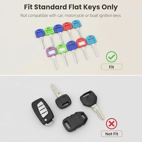 30 PCS Silicone Key Covers, 1 Inch Colorful Key Identifiers with Write-on Labels, Anti-Slip Key Caps for Standard House Keys, 5 Assorted Colors (Not for Irregular Shaped Keys) in Saudi Arabia