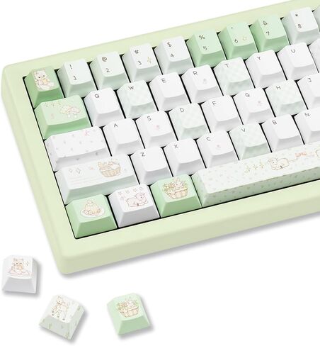 Cute Rabbit Theme PBT Keycaps, Blue Key Cap for MX Switches in Kuwait