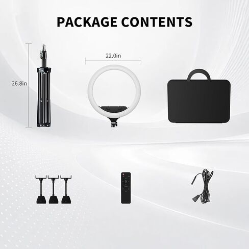 ShowMaven 22" Ring Light with 78.7" Tripod Stand, Remote Control in Saudi Arabia
