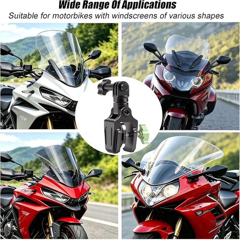 Aluminum Motorcycle Windshield Camera Clip Mount for Insta360 X6 X5 X4 X3 in Kuwait