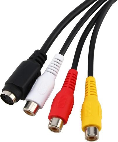 MAVIS LAVEN VGA to S Video Adapter, High Density Cable for PC to TV, Dual Output Options and Sturdy Design for Presentations and Gaming in Saudi Arabia