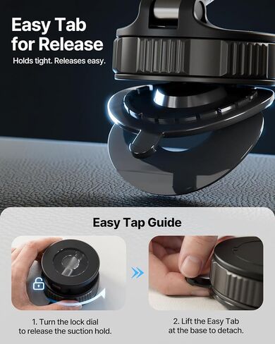Sinjimoru Car Mount for MagSafe, Vacuum Suction Phone Holder for Dashboard in Saudi Arabia