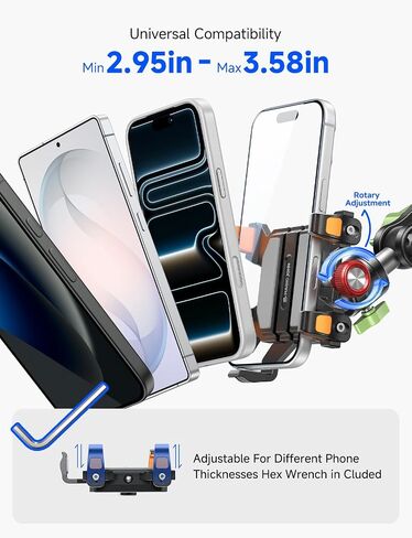 MAGIC JOHN Metal Car Phone Holder 360° Rotation Suction Mount Windshield in Saudi Arabia