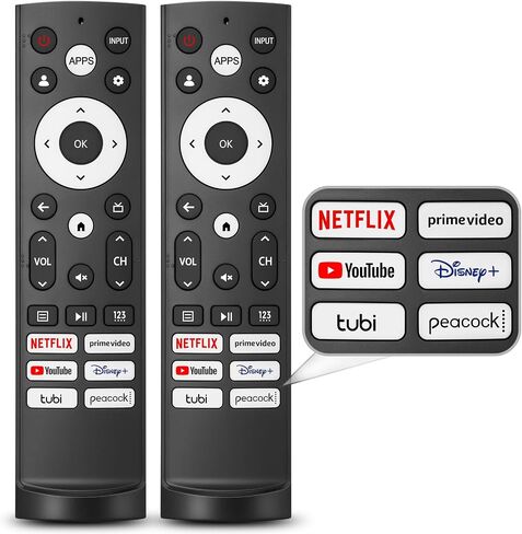 【Pack of 2】 for Hisense TV Remote Replacement, Compatible with Hisense Google UHD ULED QLED 4K Smart TVs in Kuwait