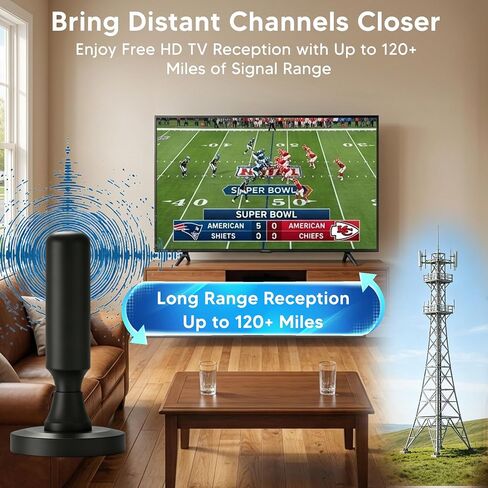 TV Antenna for Local Channels, 2026 Digital TV Antenna for Smart TV Indoor in Kuwait