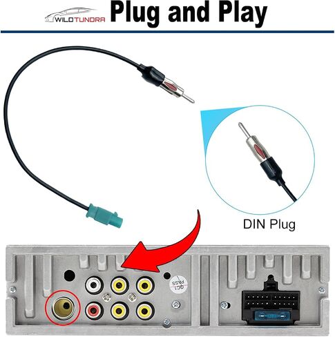 Radio Antenna Adapter Compatible with Dodge Jeep Ford Aftermarket Radio Stereo Antenna Adapter for Ram Wrangler C-Class Sprinter Buick Cadillac Aftermarket Stereo Antenna Connector Cable Plug in Kuwait