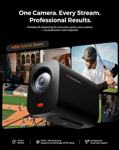 NearStream VM33 Gen 2 Wireless Streaming Camera 2K with 40X Hybrid Zoom in Kuwait