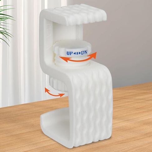 Headphone Stand Holder, Durable Adjustable 3mm-40mm Thickness Non-Scratch Base for Wood/Glass/Metal, Quick Install & Universal Fit for AirPods Max/Sony/Bose (Jade White) in Saudi Arabia