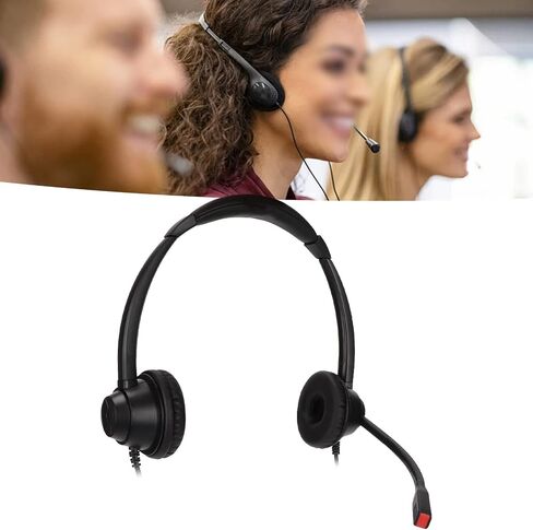 Accurate 2.5mm Professional Headphones with Clear Voice for Phone Sales, Hospitals and Banks in Black in Kuwait
