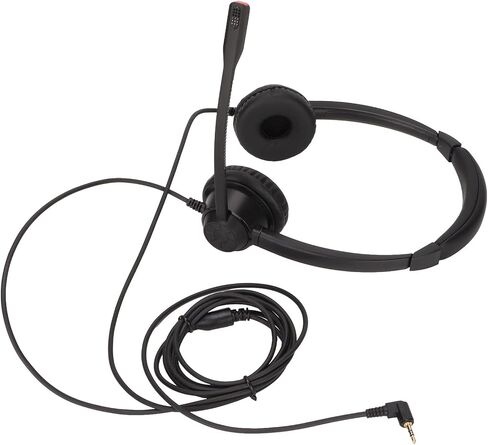 Accurate 2.5mm Professional Headphones with Clear Voice for Phone Sales, Hospitals and Banks in Black in Kuwait
