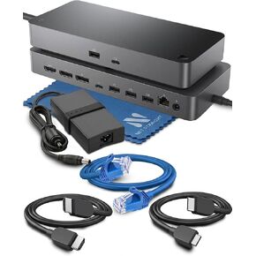 SD25 Pro USB-C Docking Station — 130W Laptop Dock, Dual 4K Monitor Output, 2.5GbE Ethernet, HDMI 2.1, DisplayPort 1.4, 10Gbps USB-C & USB-A Hub — Net Straight in Kuwait