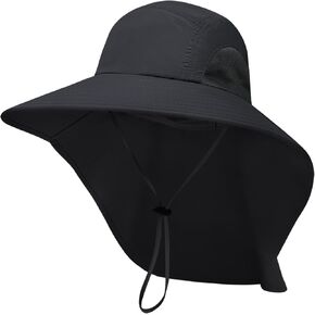 PFFY Sun Bucket Hats for Men Women UV Protection Sun Hat with Neck Flap in Kuwait