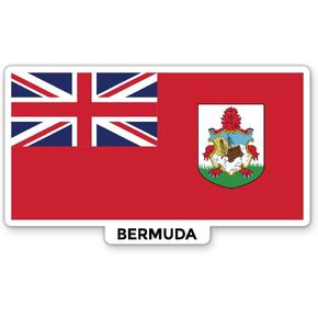 Bermuda Vinyl Sticker - Bermudian Flag Decal, 4 x 2.3 inch in Kuwait