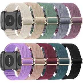 10 Pack Stretchy Watch Band Compatible with Amazfit Bip 6/Bip 5, 22mm Soft Elastic Fabric Replacement Sport Loop Straps for Amazfit GTR 4/GTR 3/GTR 3 Pro/GTR 2/2e/Balance/Cheetah Pro Women Men in Saudi Arabia