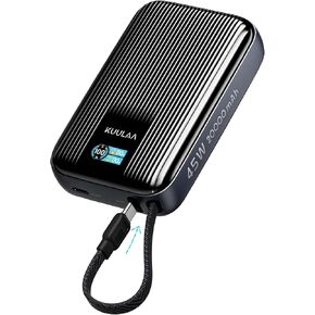 Kuulaa 45W Power Bank, 20000mAh Portable Charger with Built-in USB-C Cable, External Battery with Fast Charging, External Battery with Digital Display for iPhone 16/15 Pro Max, MacBook, Galaxy S25 in Kuwait