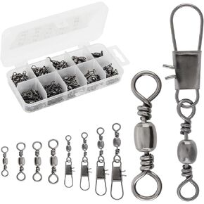 Conskyee 145PCS Fishing Swivel & Snap Set,1# to10# in Kuwait