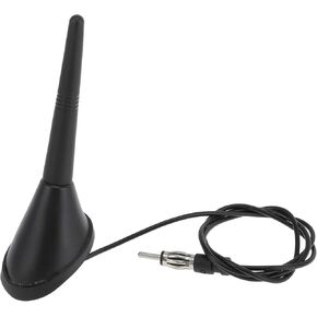 1 Pc AM/FM Radio Signal Antenna Mount 3.5" Car Radio Aerial with 19.7" Cable Black Rubber ABS Metal in Kuwait